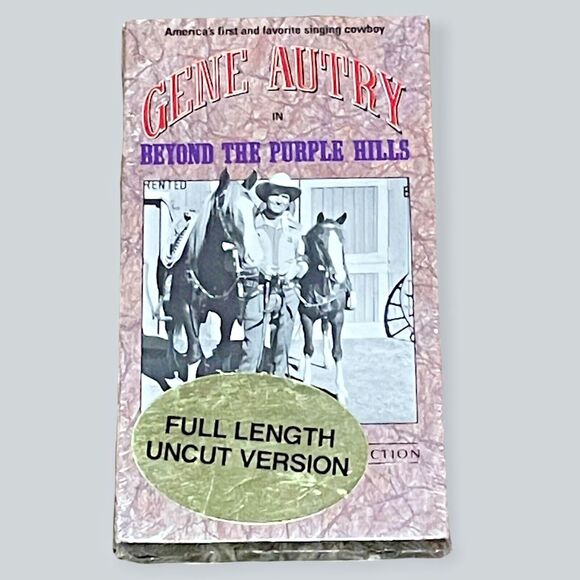 Gene Autry VHS Lot of 4 Western Cowboy Movies Beyond Purple Hills Mule - Picture 6 of 6